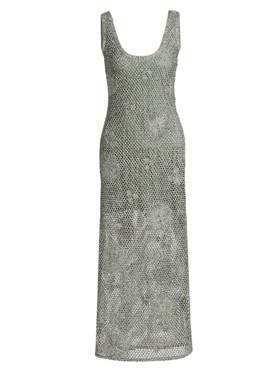 Ramy Brook Dresses & Skirts - Ramy Brook Sage Green Crochet Floral Maxi Dress